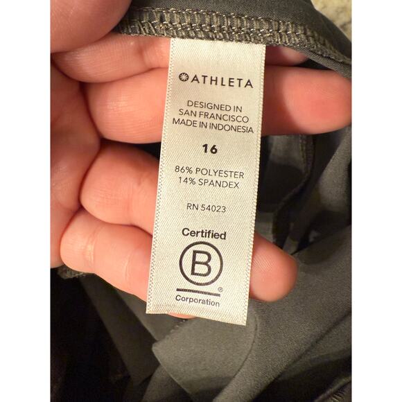 Athleta Women’s Brooklyn Textured High Rise Jogger In Olive Green Size 16 - Picture 5 of 6